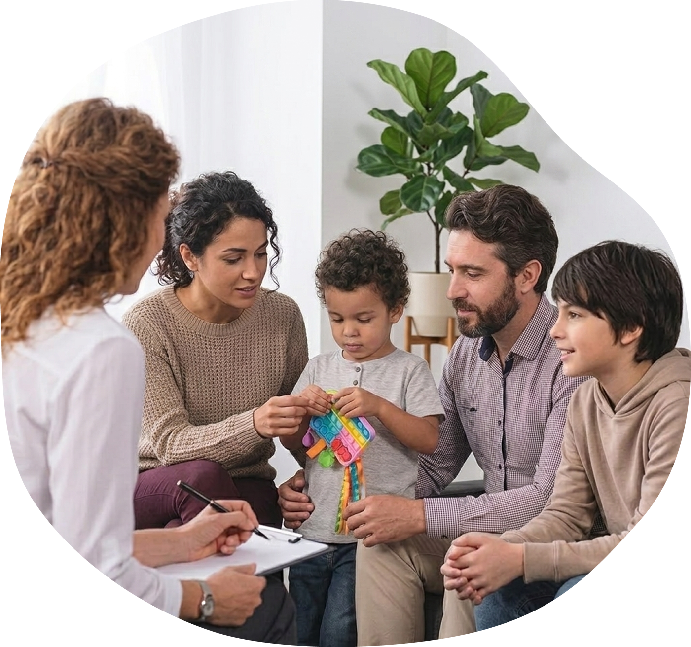 Atención psicológica y acompañamiento familiar en niños con TEA